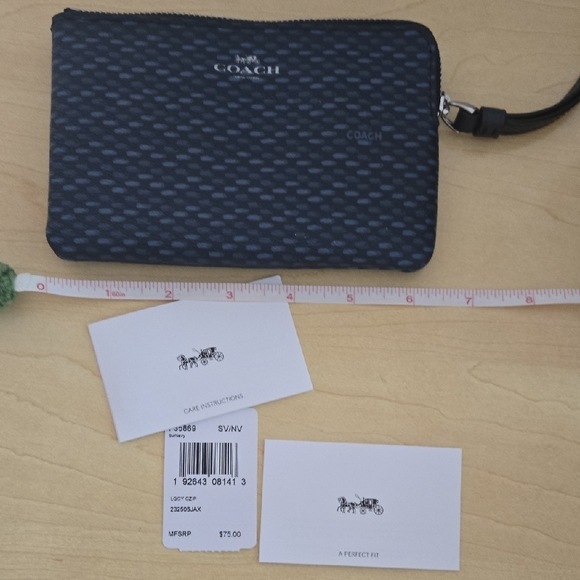 Coach Handbags - NWT Coach Midnight Blue Wristlet